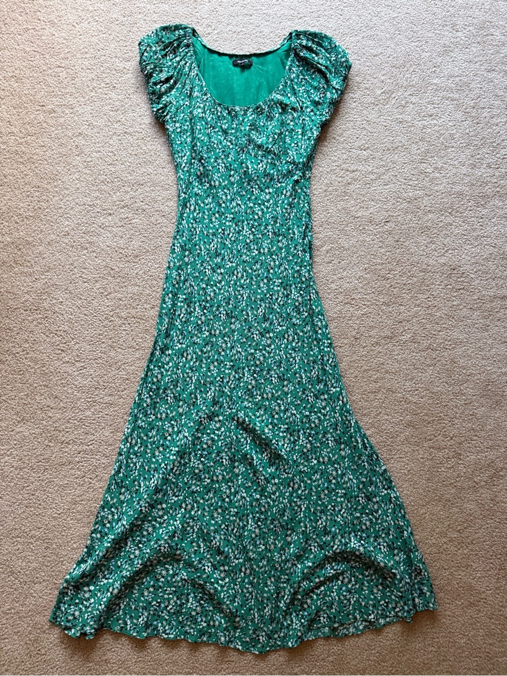 Madewell green floral maxi dress NWOT size 4